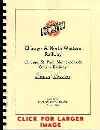 CHICAGO AND NORTH WESTERN/ OMAHA SHIPPERS DIRECTORY
