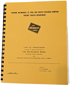 Milwaukee Road Reciprocal Switching Arrangement 1961 cover